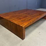 Large coffee table in bamboo attributed to Axel Vervoordt, 1980s