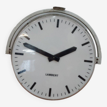 Double-sided LAMBERT factory clock with crouzet movement