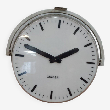Horloge d'usine LAMBERT double faces avec mouvement crouzet