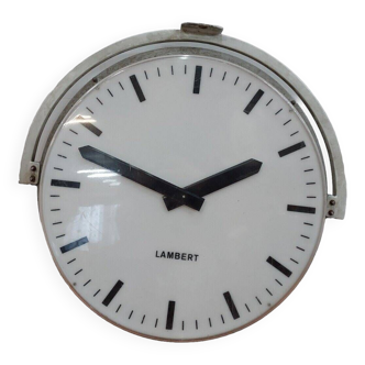 Horloge d'usine LAMBERT double faces avec mouvement crouzet