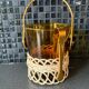 Vintage Amber Glass Ice Bucket