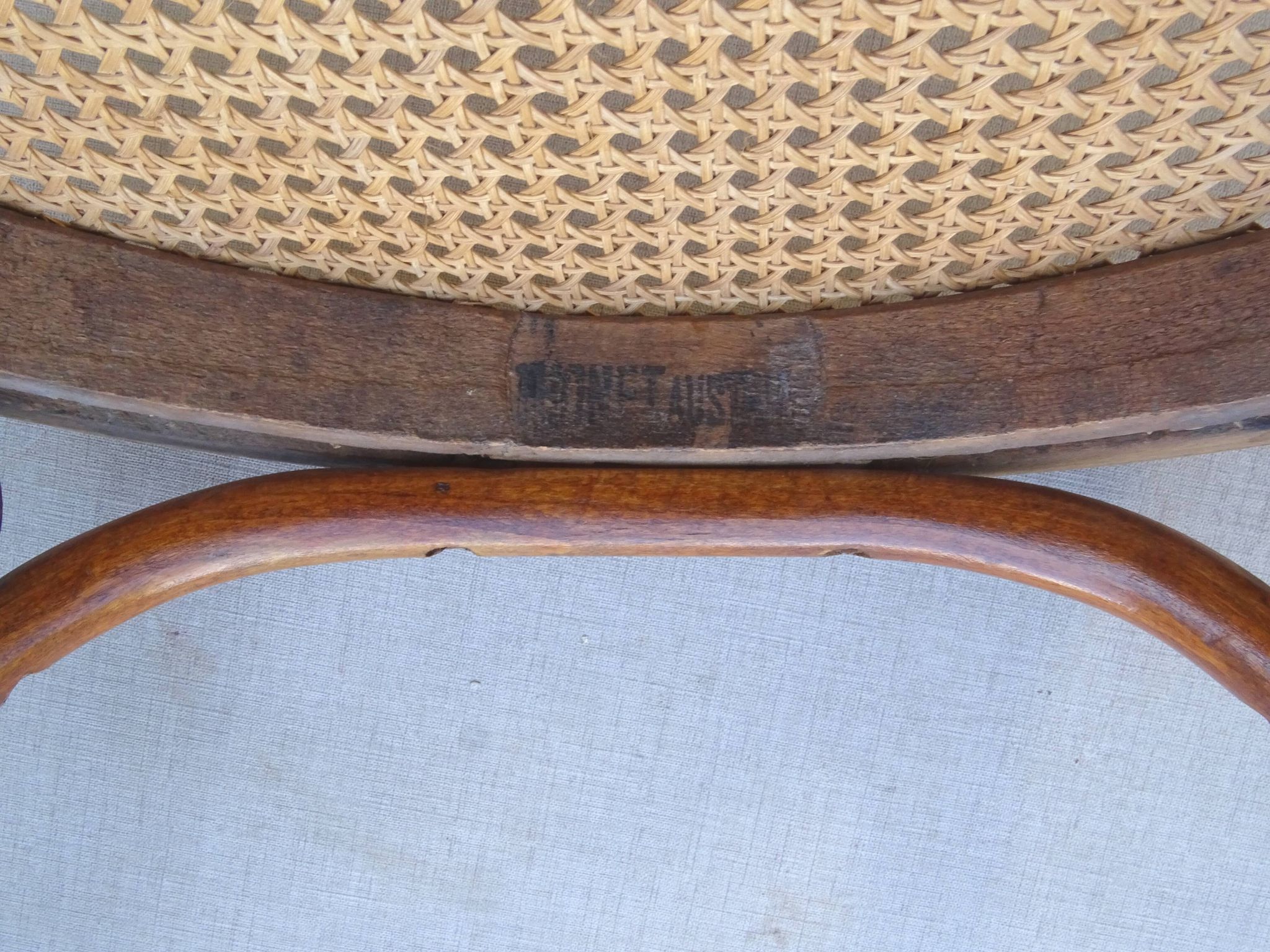 THONET footstool, footstool no. 3 circa 1900, original condition.