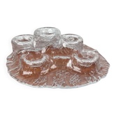 Bougeoir en verre d'art vintage par Pertti Kallionen pour Muurla, années 1970