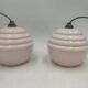 Paire de suspension en opaline
