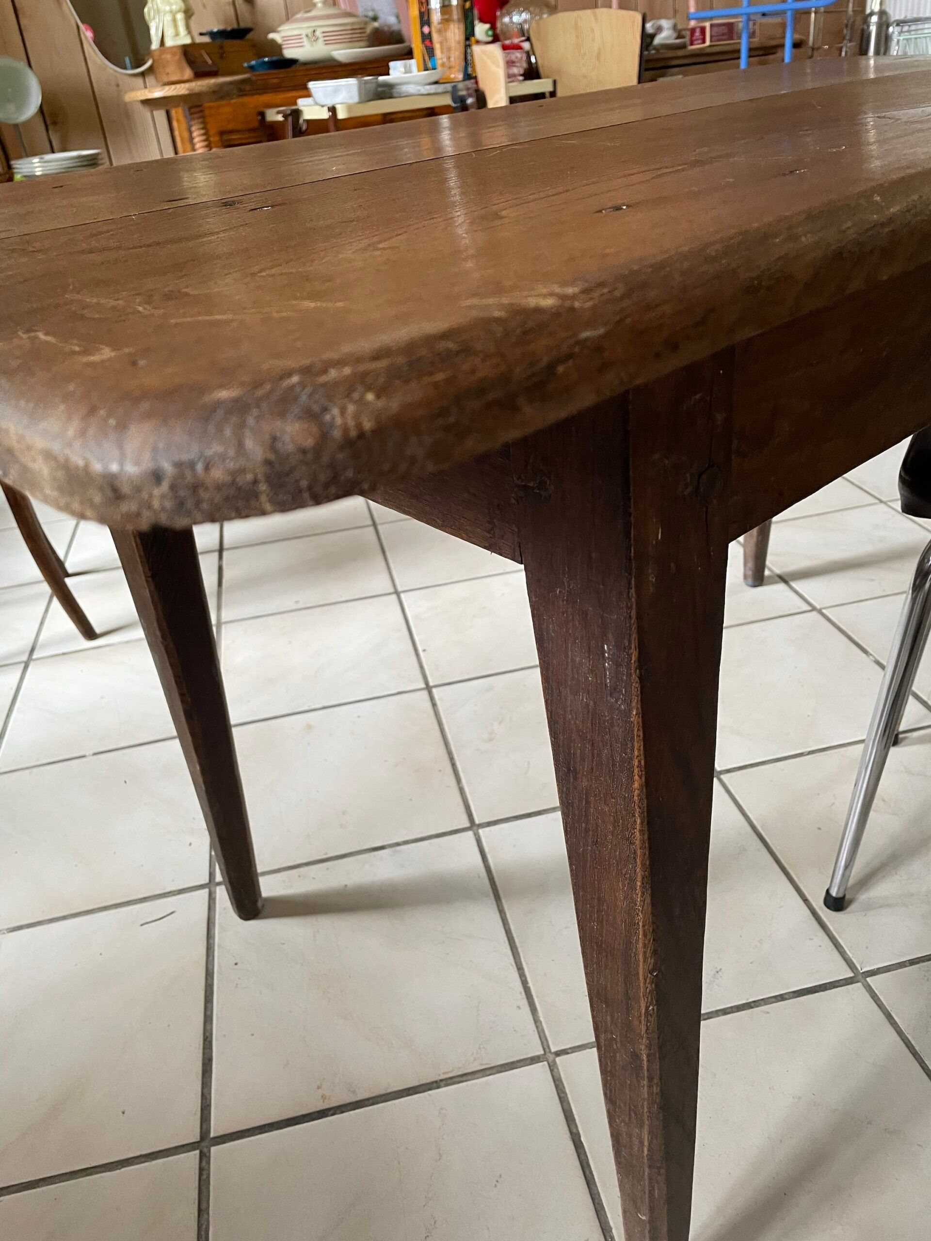 Solid oak farmhouse table