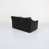 Leather Two-seater Sofa by COR 1970s