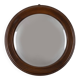 ROUND VINTAGE WOODEN WALL MIRROR FROM THE 1960S, ITALIAN DESIGN  CONDITION: