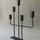 Asymmetrical wrought iron candlestick, 5 candle holders
