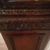Pair of 19th century dark walnut display cases
