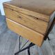 Worker sewing box door magazines steel wood scoubidou yellow vintage