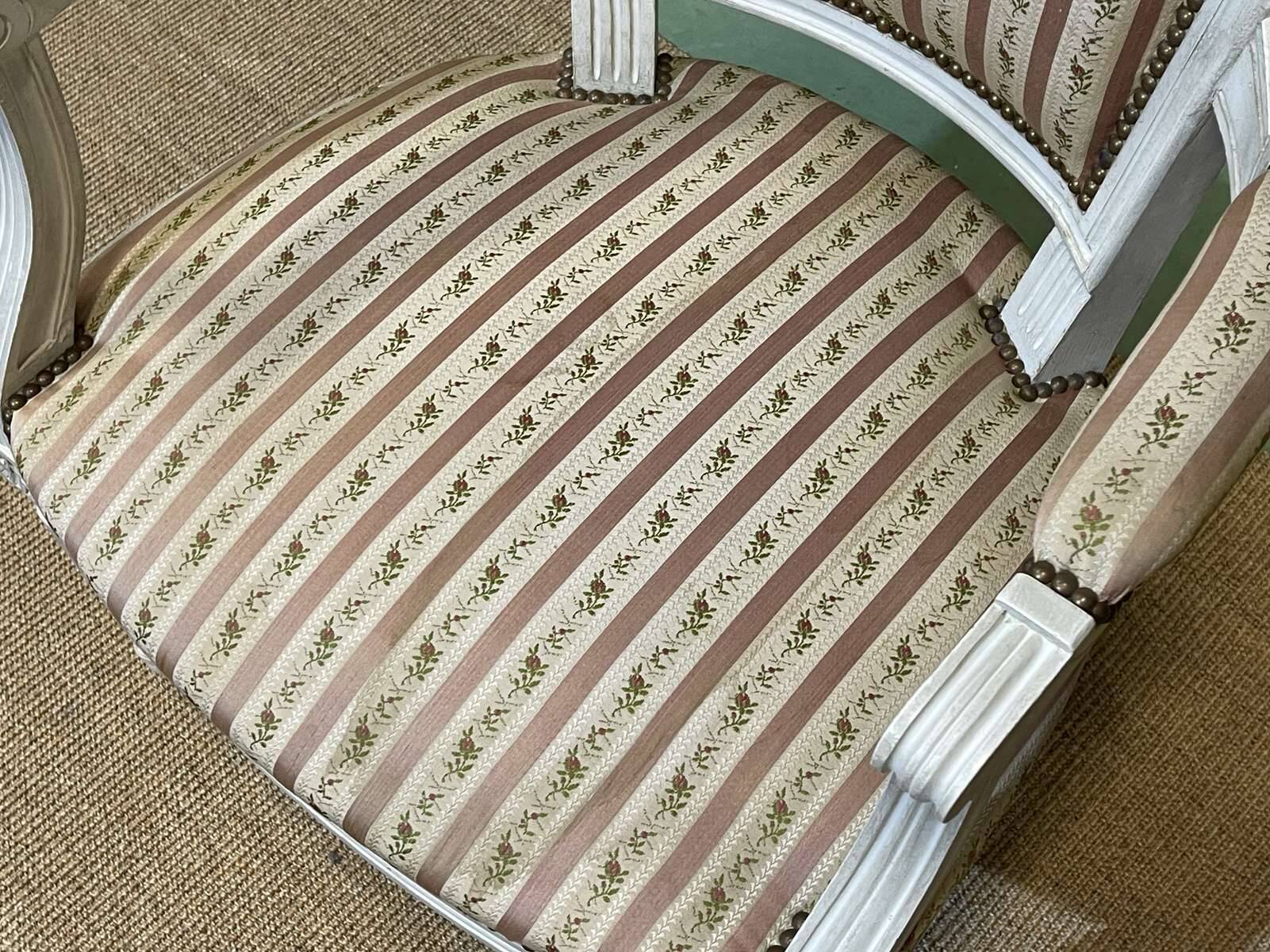 Pair of Louis XV style armchairs from the 1970s in beech.