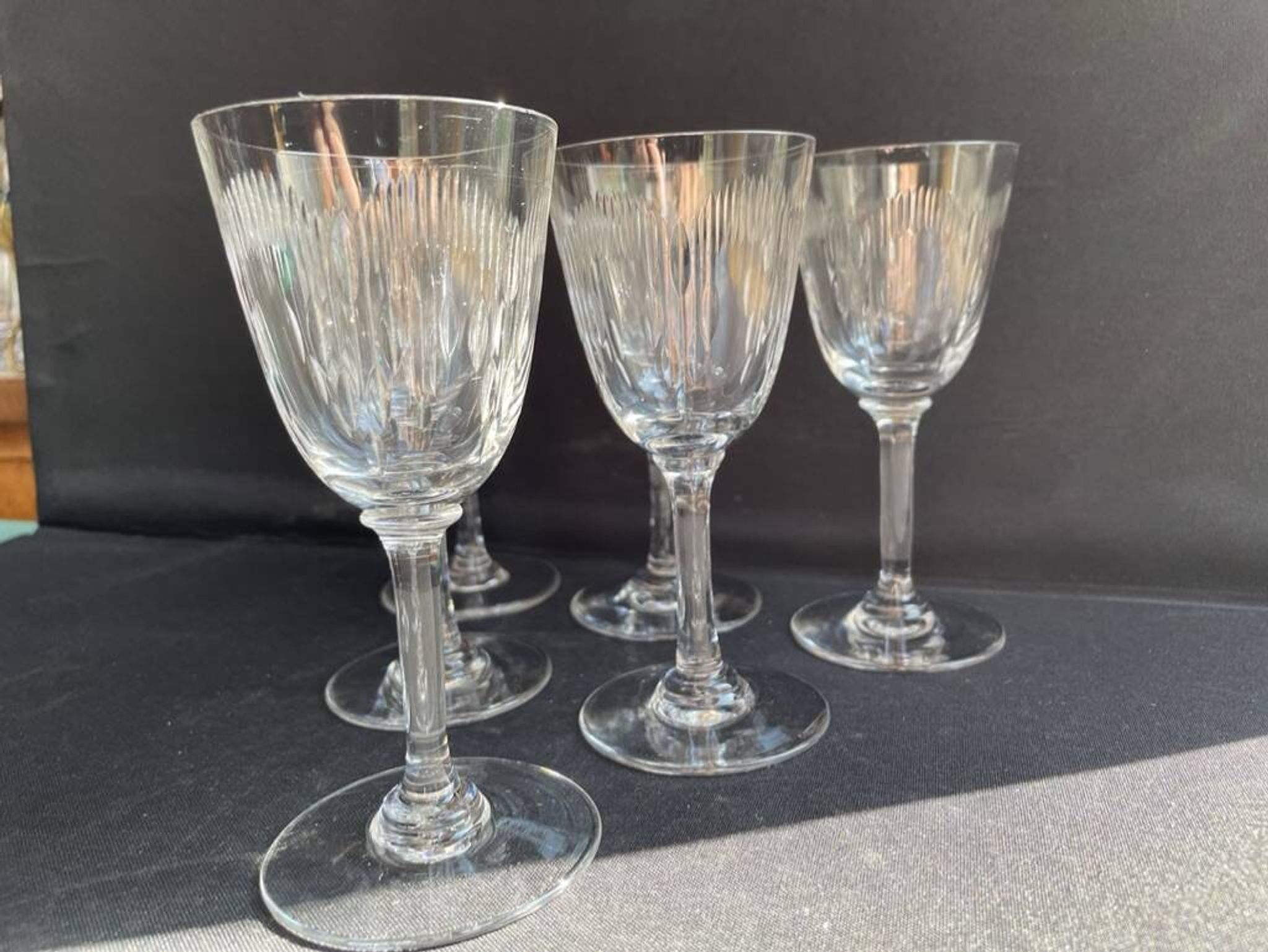 6 verres à vin Baccarat service Molière