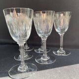 6 Baccarat wine glasses Molière service