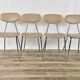Ensemble de quatre chaises en fer et skai 1970