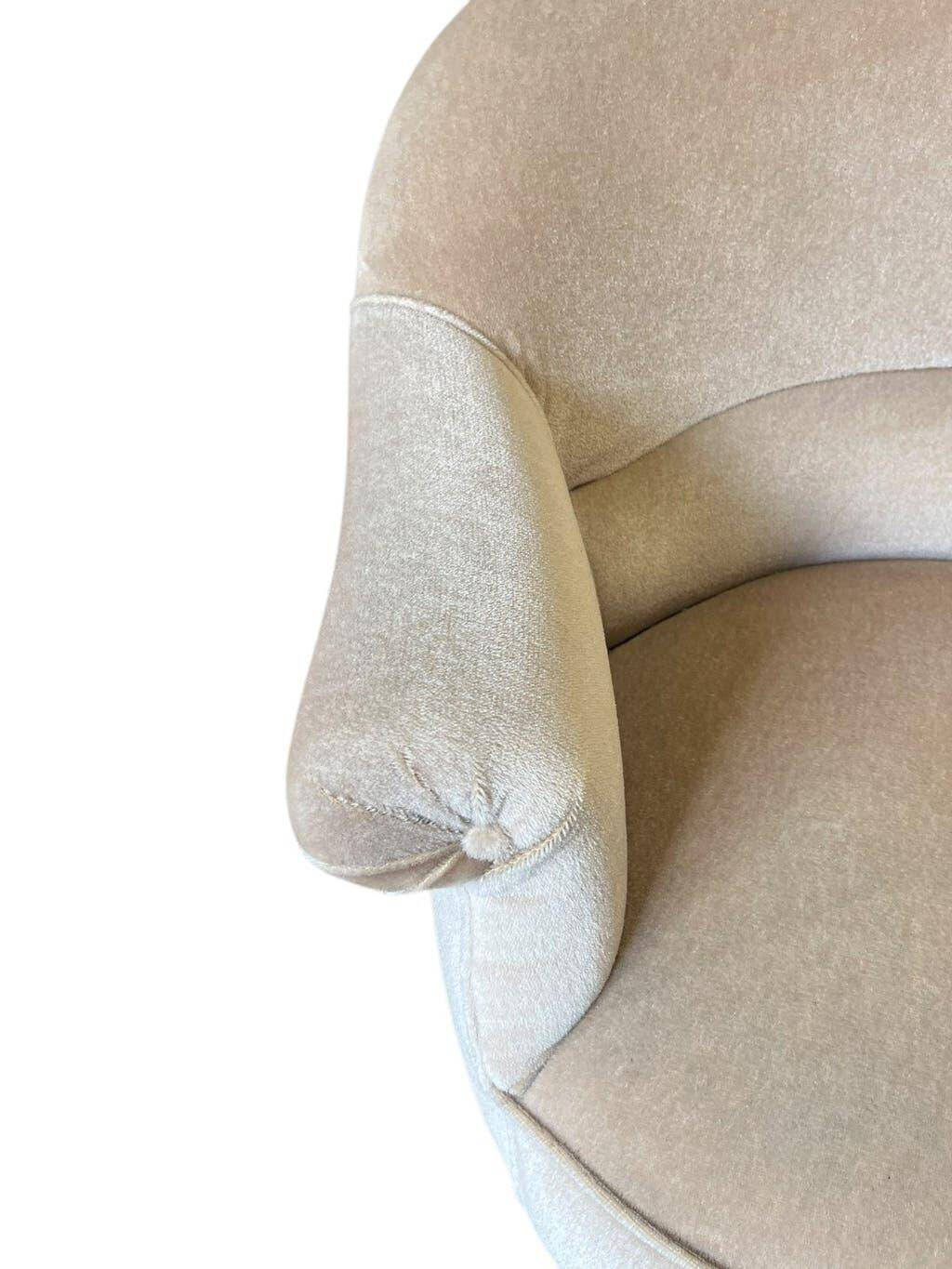 Canapé vintage beige deux places / fauteuil / banc