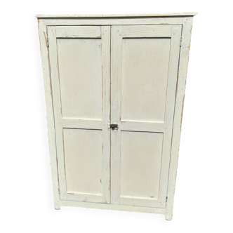 Petite armoire parisienne vintage couleur blanche