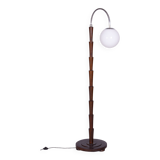 Lampadaire cubisme tchèque restauré, hêtre, acier chromé, Tchéquie, années 1920