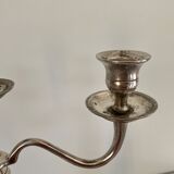 Silver metal chandelier, 3 branches