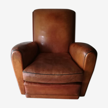 Fauteuil club cuir années 50/60