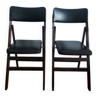 Lot de 2 chaises pliantes vintage