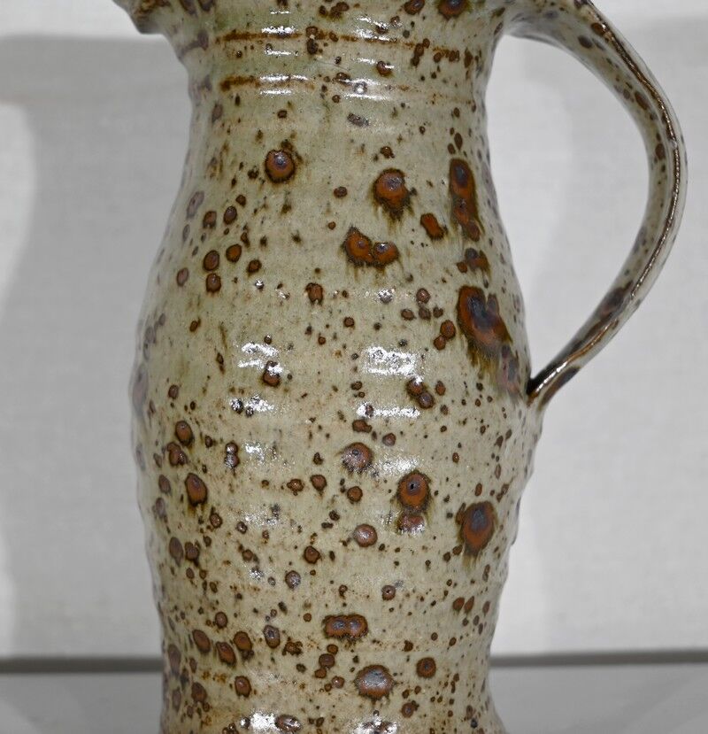 Enamelled stoneware pitcher, signed G. Tiffoche – XXth