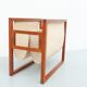 Teak & linen magazine rack by Henning Wind-Hansen for Sika Møbler, 1960s