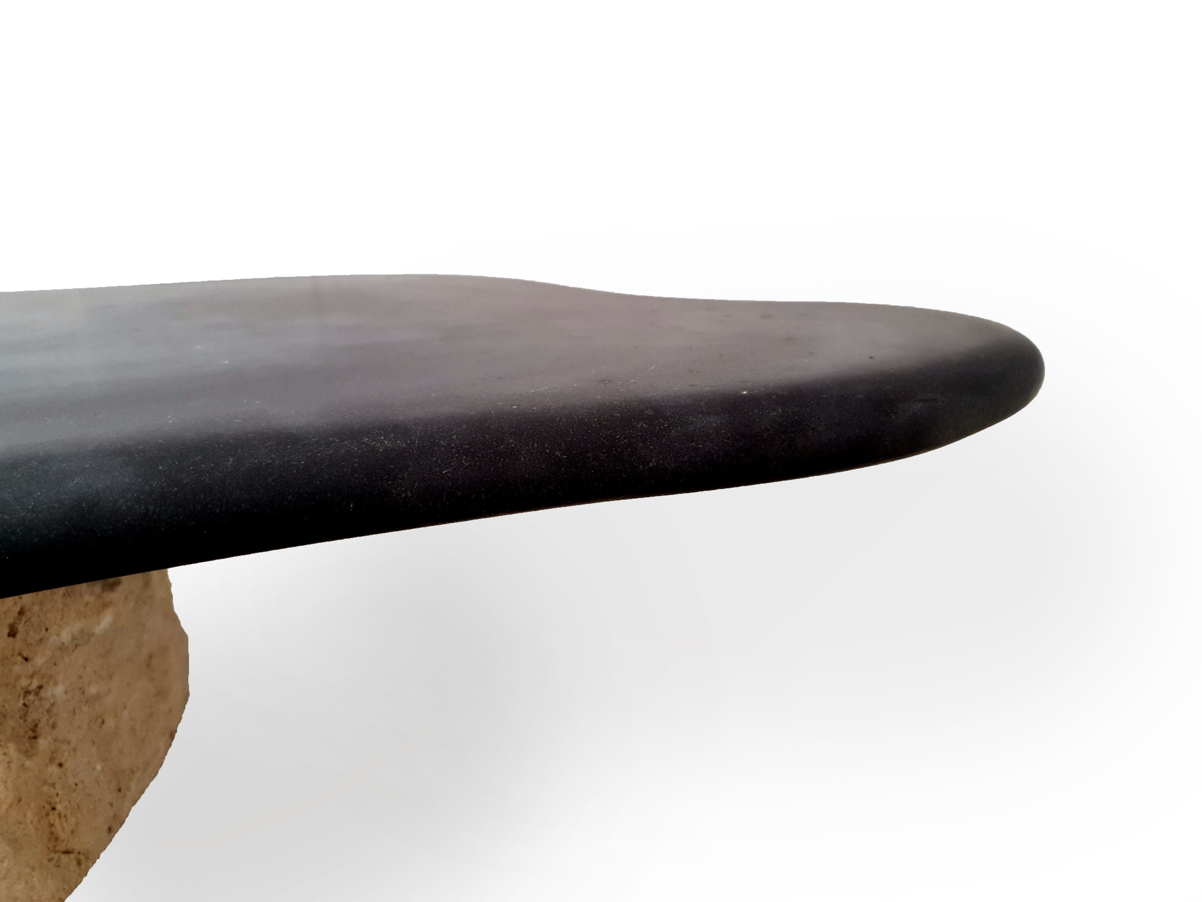 Black basalt coffee table