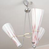 Nickel-plated chandelier Zukov, 1970s