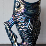 Blue lustre porcelain fish jug