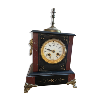 Clock bollard, marble and gilded regulation, to be revised.