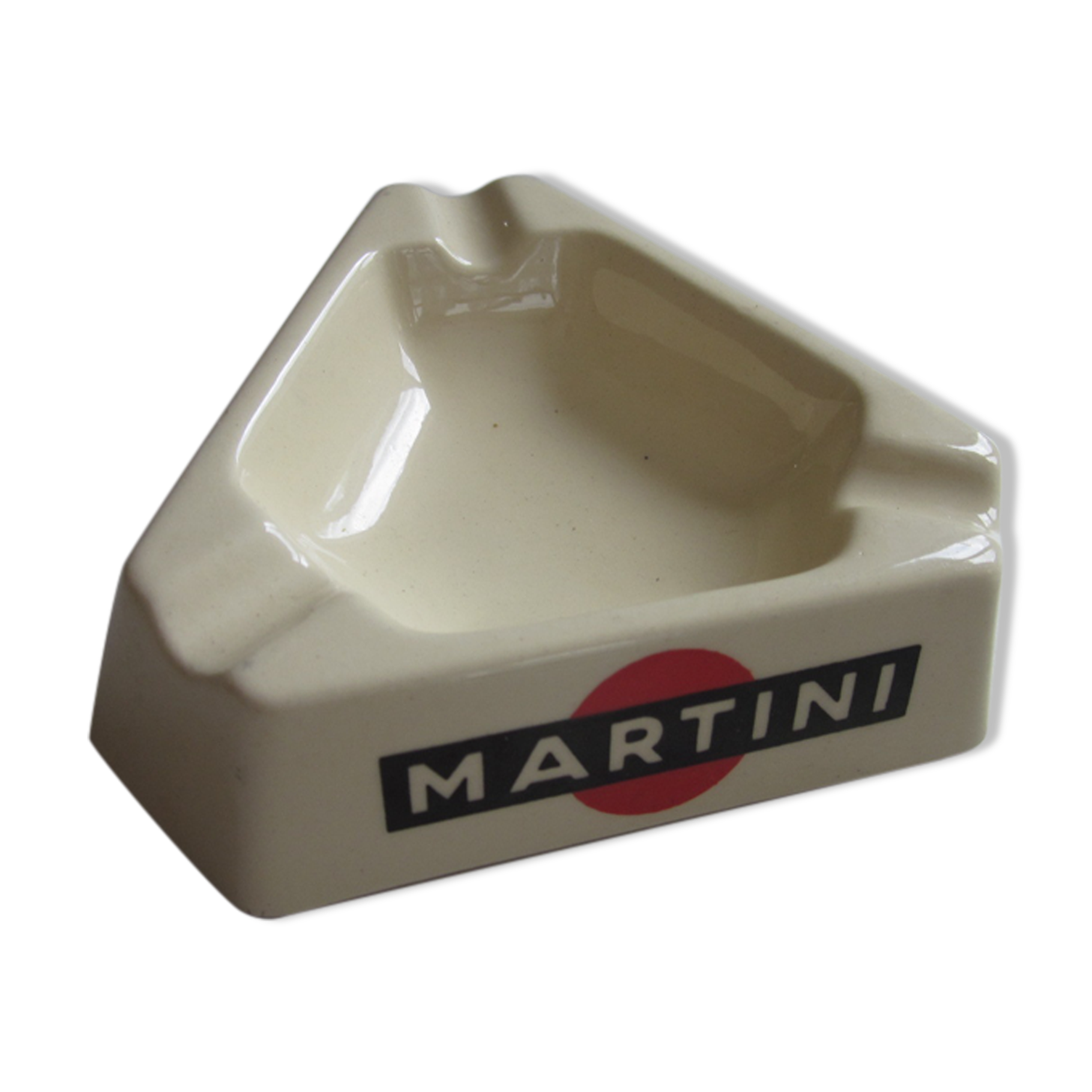 Vintage ceramic ashtray from the Martini brand wide vintage Martini ashtrey