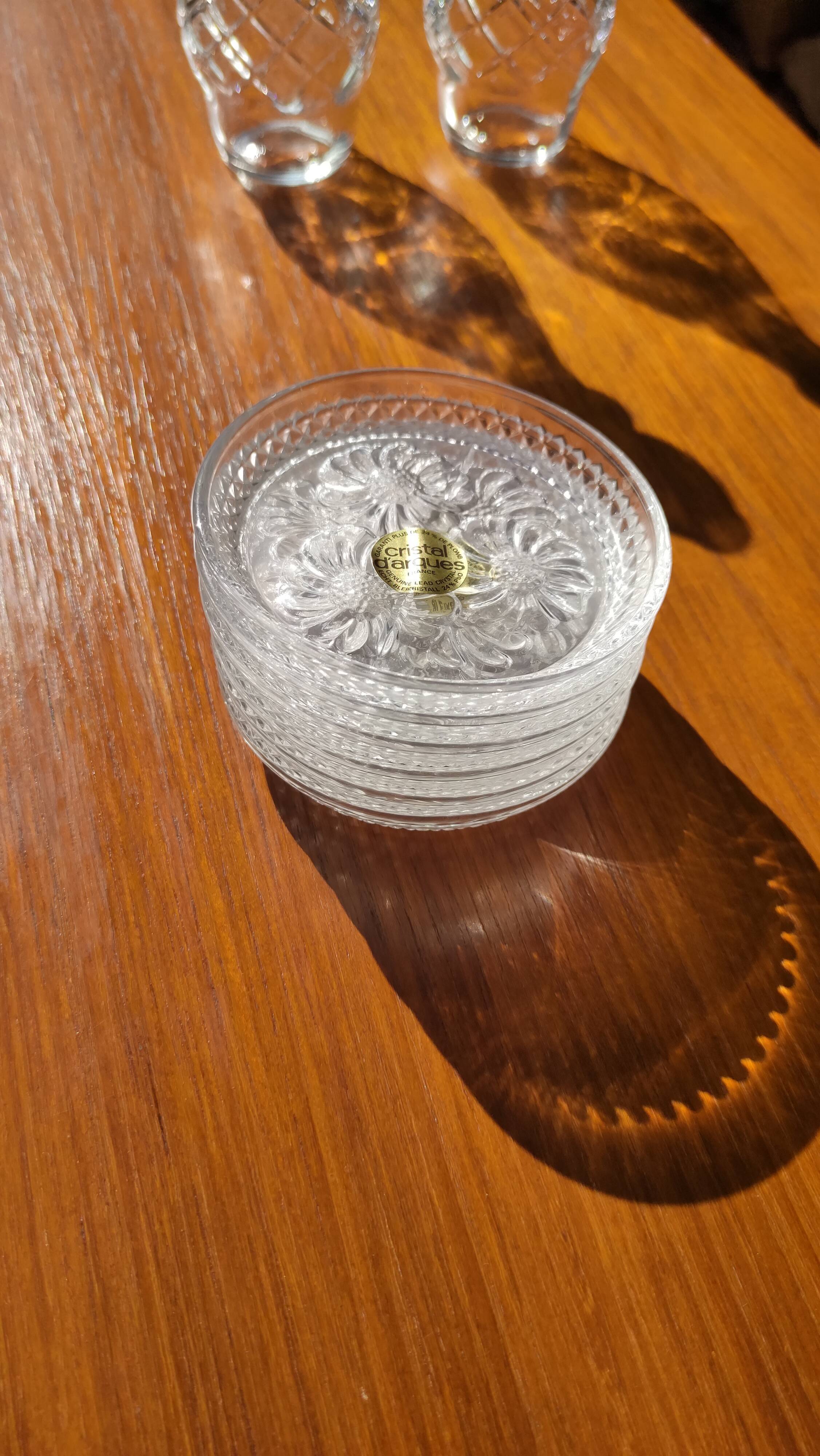 Vintage crystal coaster