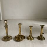 Ensemble de 4 bougeoirs en laiton