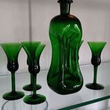 Kluk Kluk carafe by Jacob E.Bang - Holmegaard and 5 liqueur glasses
