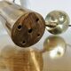 Wall light Jo Hammerborg in patinated brass, gun barrel finish, Denmark, 1970s.