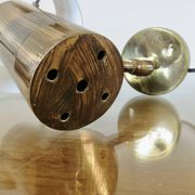 Wall light Jo Hammerborg in patinated brass, gun barrel finish, Denmark, 1970s.