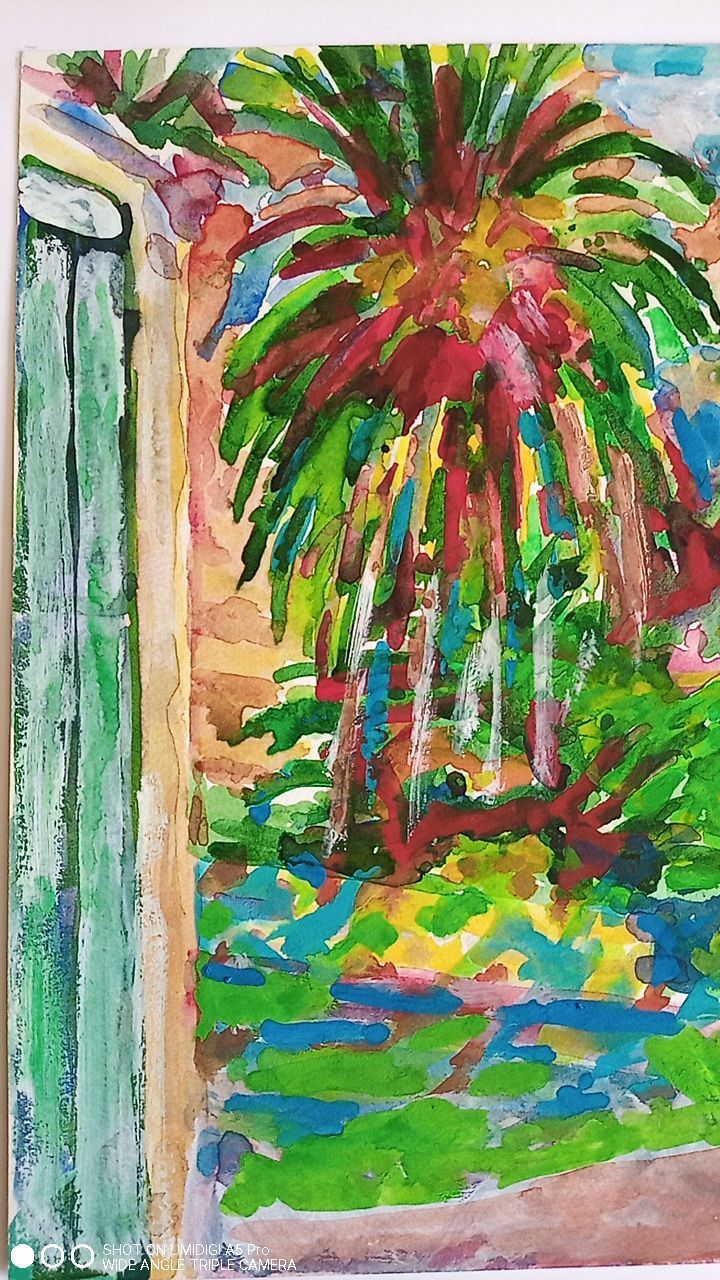 Pierre Lacroux (1909-1993) Gouache - 24 x 32 cm -landscape - September 78