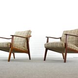 Pair of Vintage Scandinavian Easy Chairs, Lounge Chairs in Teak, 1960s