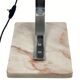 Midcentury chrome desk or table lamp, pink marble base