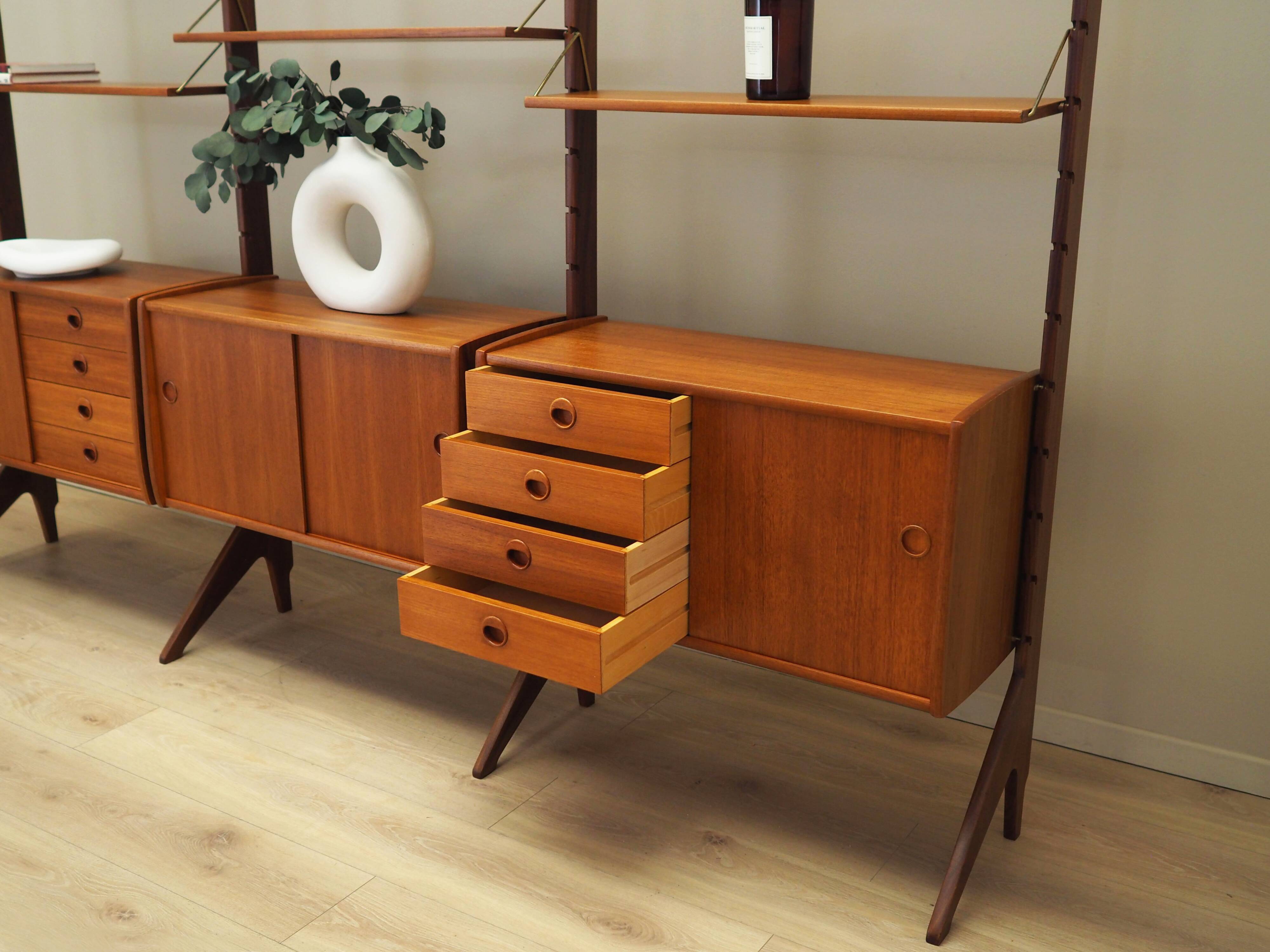 Teak system bookcase, Norwegian design, 1960s, production: Blindheim Mobelf