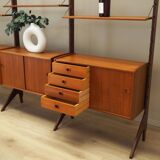 Teak system bookcase, Norwegian design, 1960s, production: Blindheim Mobelf