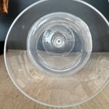 Engraved glass vase