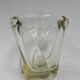 Vintage vase of thick glass Daum Nancy