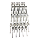 Vintage design silver metal cutlery set