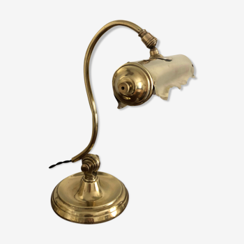 Lampe de bureau articulée dit de notaire ou de banquier en laiton 1900 - 1930