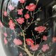 Vase japonais en cristal. motifs fleurs de cerisiers/branchages. haut 32 cm