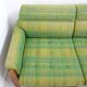 Green three seat sofa Teak frame