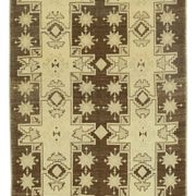 1950s hand-knotted turkish beige rug 135 cm x 236 cm