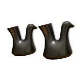 Pair of pitchers vases "Cocottes" ceramic Josephine Baker