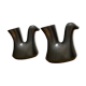 Pair of pitchers vases "Cocottes" ceramic Josephine Baker